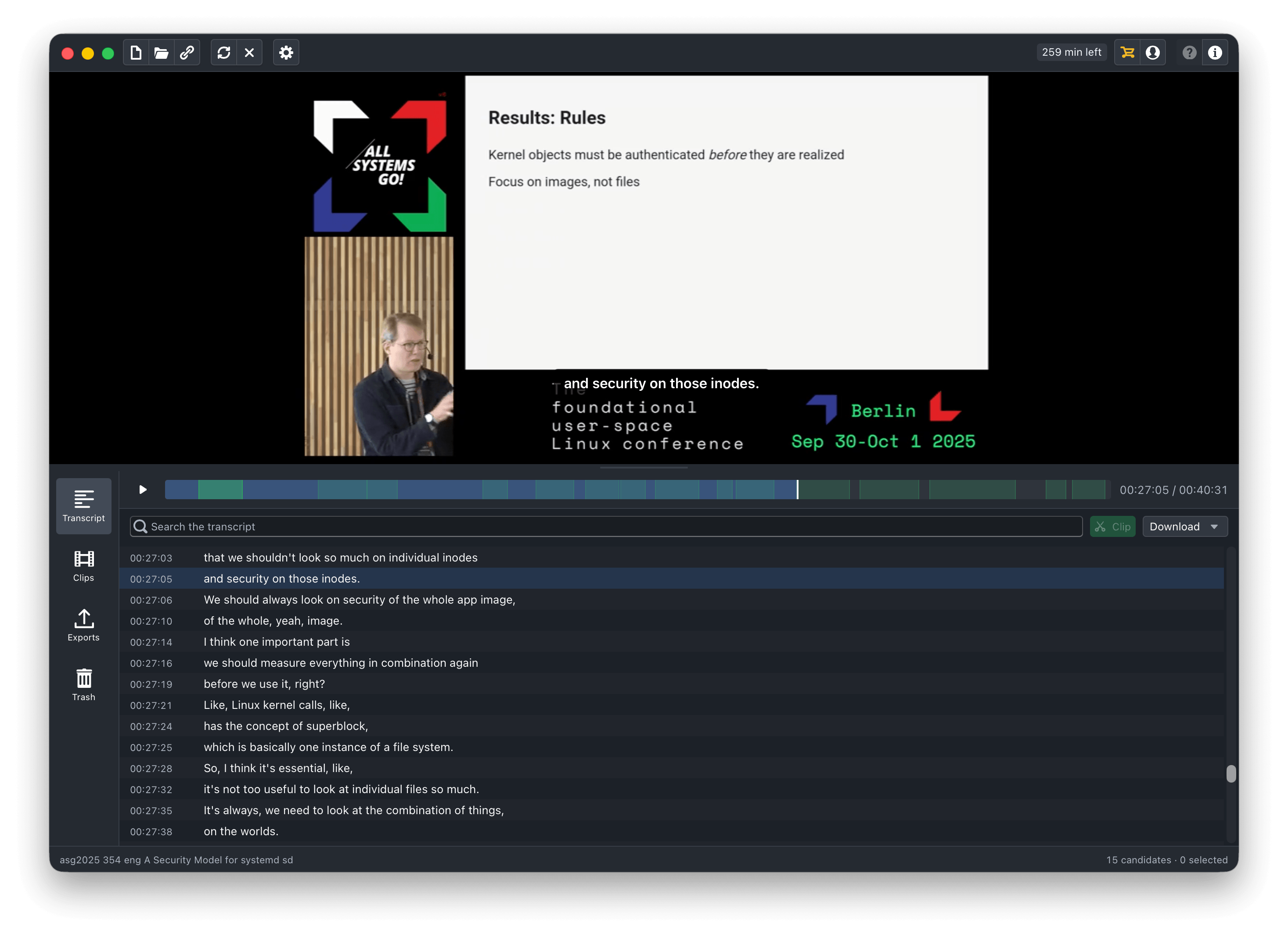 The list of projects